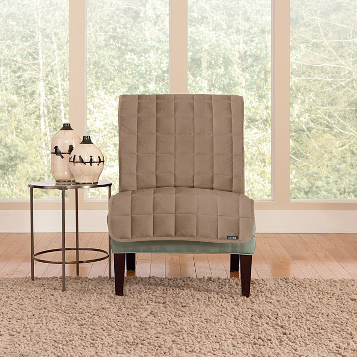 Sure Fit Deluxe Box Cushion Chair Slipcover & Reviews Wayfair